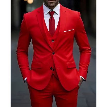 LightInTheBox Men's 3 Piece Suit Double Breasted Blazer Vest Dress Pants