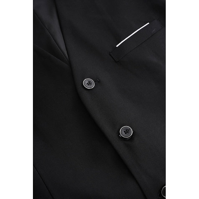 LightInTheBox Men's 3 Piece Formal Suit Solid Color Tailored Fit