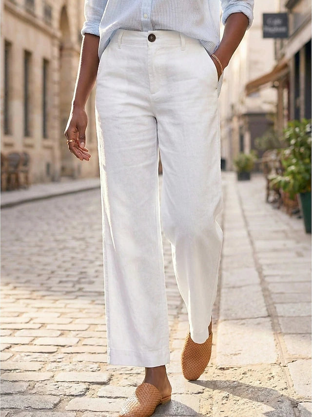 Breeza™ Cotton Linen Wide-Leg Pants