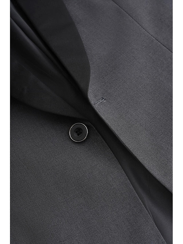 LightInTheBox Men's Tailored Fit 2 Piece Suit Shawl Lapel Solid Color