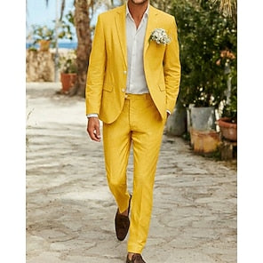 LightInTheBox Men's 3 Piece Formal Suit Solid Color Tailored Fit