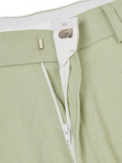 LightInTheBox Men's Linen 2 Piece Tailored Fit Suit Sky Blue
