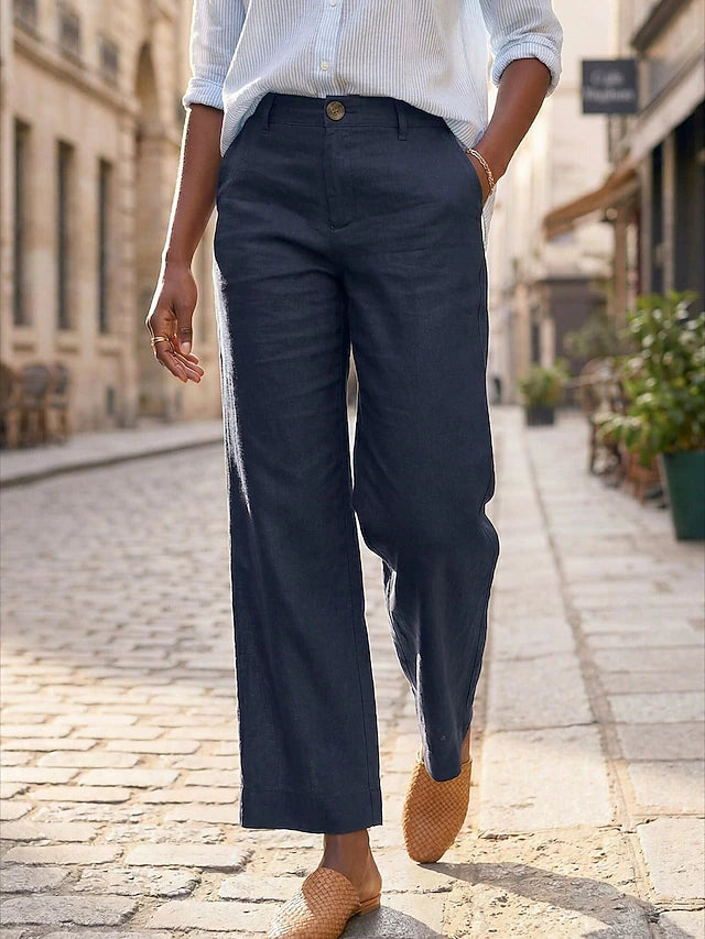 Breeza™ Cotton Linen Wide-Leg Pants