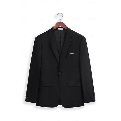 LightInTheBox Men's Tailored Fit 2 Piece Suit Notch Lapel Solid Color