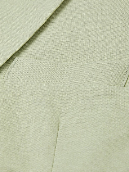 LightInTheBox Men's Linen 2 Piece Tailored Fit Suit Sky Blue