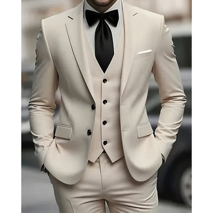 LightInTheBox Men's 3 Piece Suit Double Breasted Blazer Vest Dress Pants