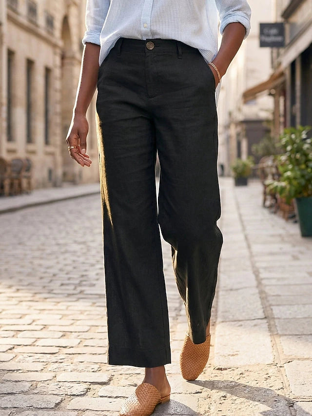 Breeza™ Cotton Linen Wide-Leg Pants