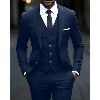 LightInTheBox Men's 3 Piece Suit Double Breasted Blazer Vest Dress Pants