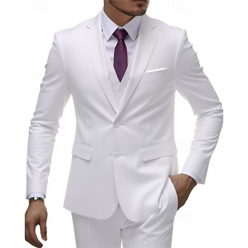 LightInTheBox Men's 3 Piece Suit Double Breasted Blazer Vest Dress Pants