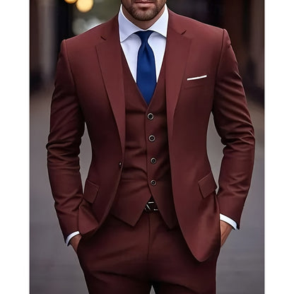 LightInTheBox Men's 3 Piece Suit Double Breasted Blazer Vest Dress Pants
