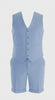 LightInTheBox Men's Linen 2-Piece Suit Waistcoat and Shorts Set