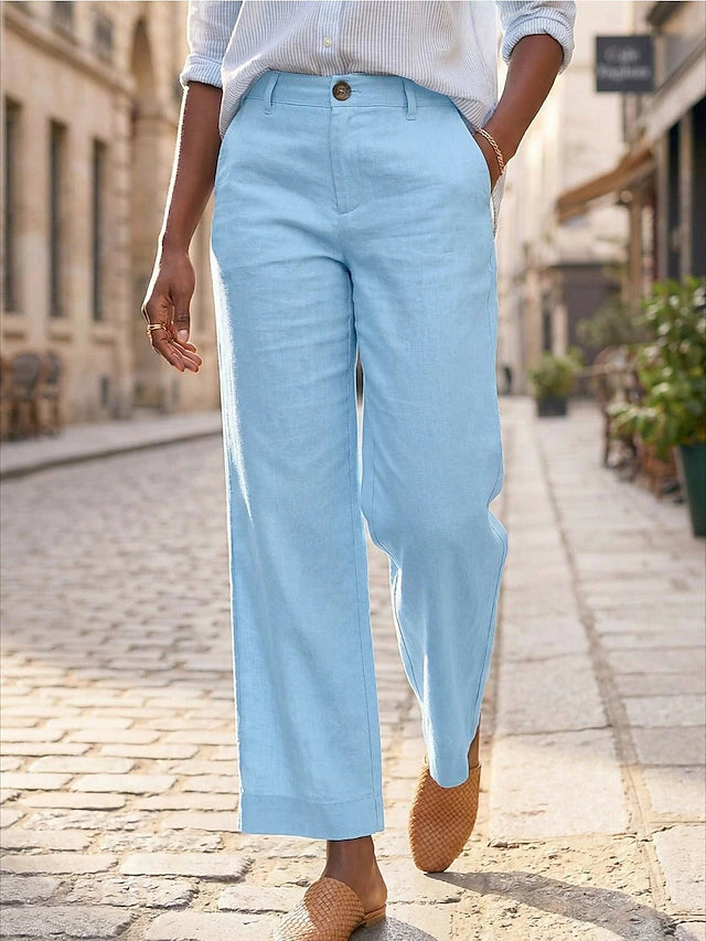 Breeza™ Cotton Linen Wide-Leg Pants