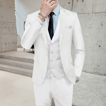 LightInTheBox Men's 3 Piece Formal Suit Solid Color Tailored Fit