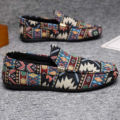 LightInTheBox Men's Canvas Slip On Casual Shoes Loafers Breathable Comfortable Black Beige