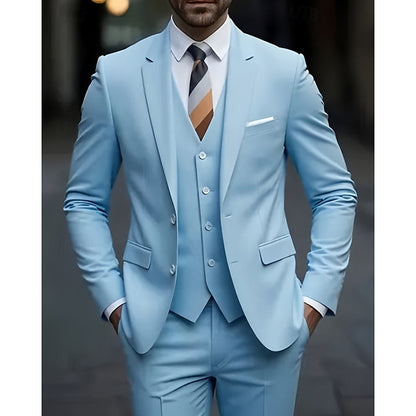 LightInTheBox Men's 3 Piece Suit Double Breasted Blazer Vest Dress Pants